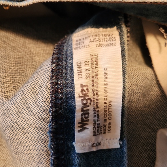 Vintage wrangler jeans distressed straight leg 33 x 32 - Picture 10 of 11